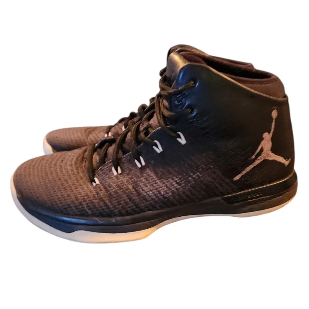 Nike Air Jordan 31 XXXi Black Cat Black/White 845037-010 Retro Sneakers Mens 9.5